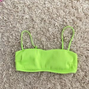 green hollister bikini top